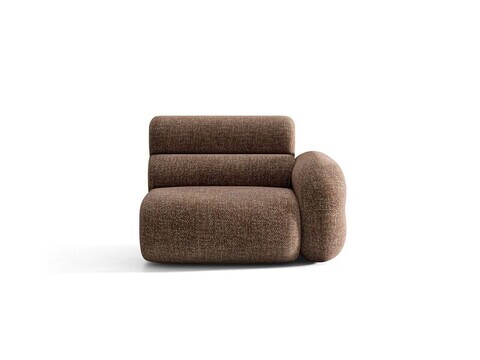 Modul canapea dreapta 1 loc, Neo, Micadoni Home, 110x100x83 cm, tesatura Chenille Silencio, maro