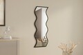 Oglinda decorativa, Siam, Safi, 40x120x2.2 cm, MDF , Alb/Negru