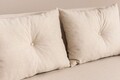 Canapea extensibilă cu 2 locuri, Futon, 859FTN2722, Metal , Crem