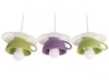 Lustra Afternoon tea, Deco Republic, E27, 3x60W, ceramica, verde/mov