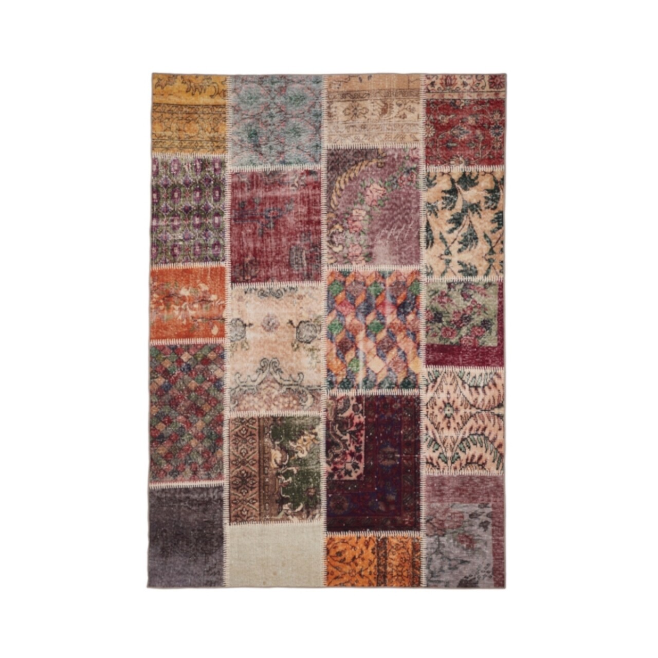 Covor Patchwork Multi, Floorita, 160x230 Cm, 77% Bumbac, 23% PES, Multicolor