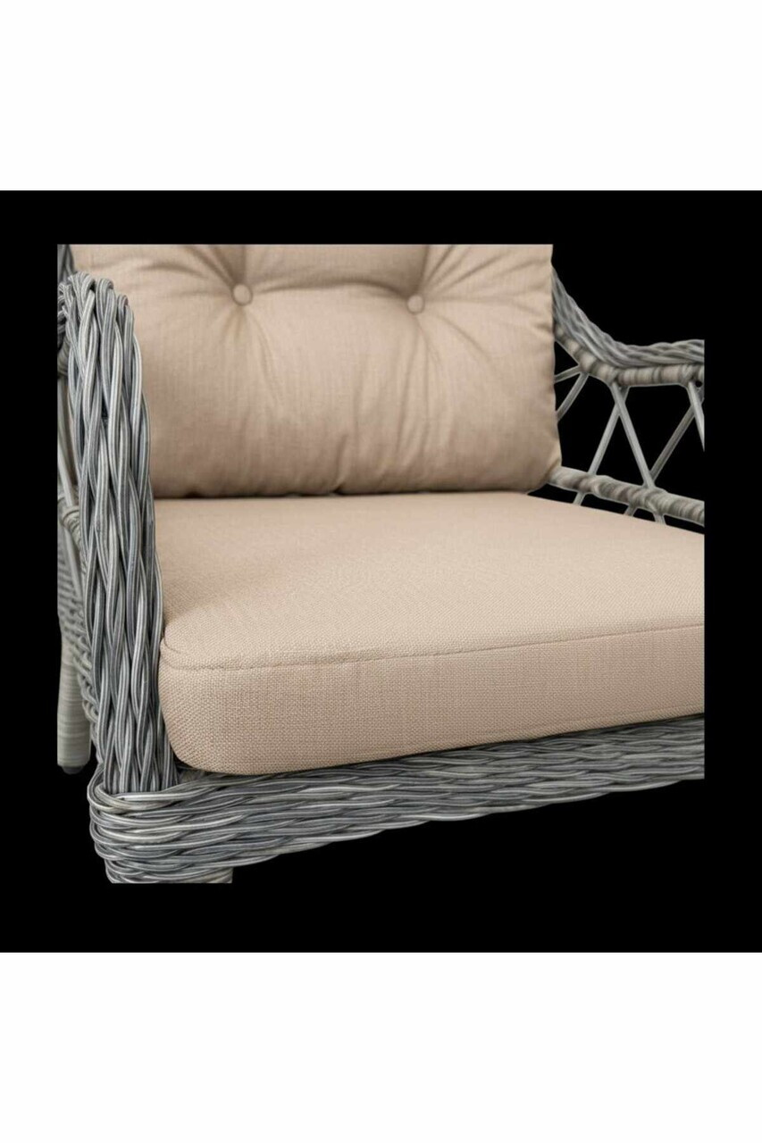 Set mobilier de gradina, Hanah Home, Fiori, ALUMINIU, Bej - view 4