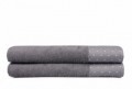 Set 2 prosoape de baie 90x150 cm, 100% bumbac, Saheser, Pıtırcık  Grey