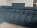 Coltar extensibil stanga 3 locuri ELTAP, LT-40JAF, Fectory, 346x205x93 cm, lemn/poliester, albastru