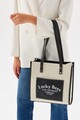 Geanta, Lucky Bees, 376 Black Cream, piele ecologica, crem/negru
