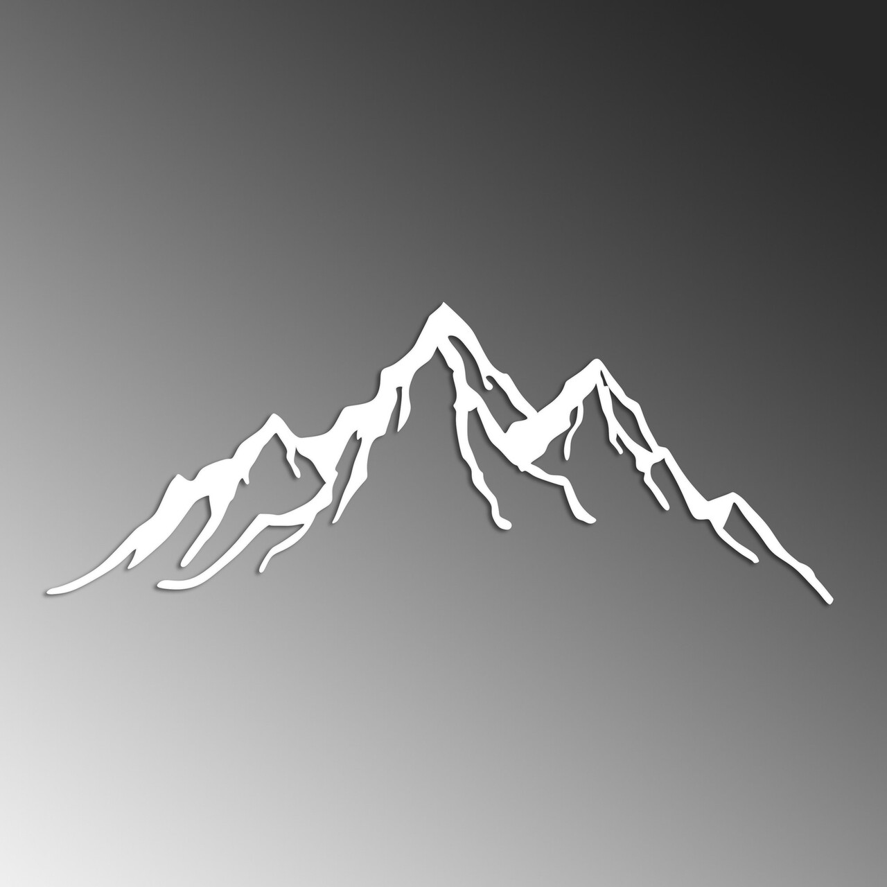 Decoratiune de perete, Mountain, Dimensiune: 52 x 20 cm, Alb - view 4