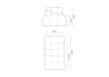 Sezlong living stanga 1 loc, Bellis-213, Micadoni Home, 155x94x70 cm, tesatura boucle, gri deschis