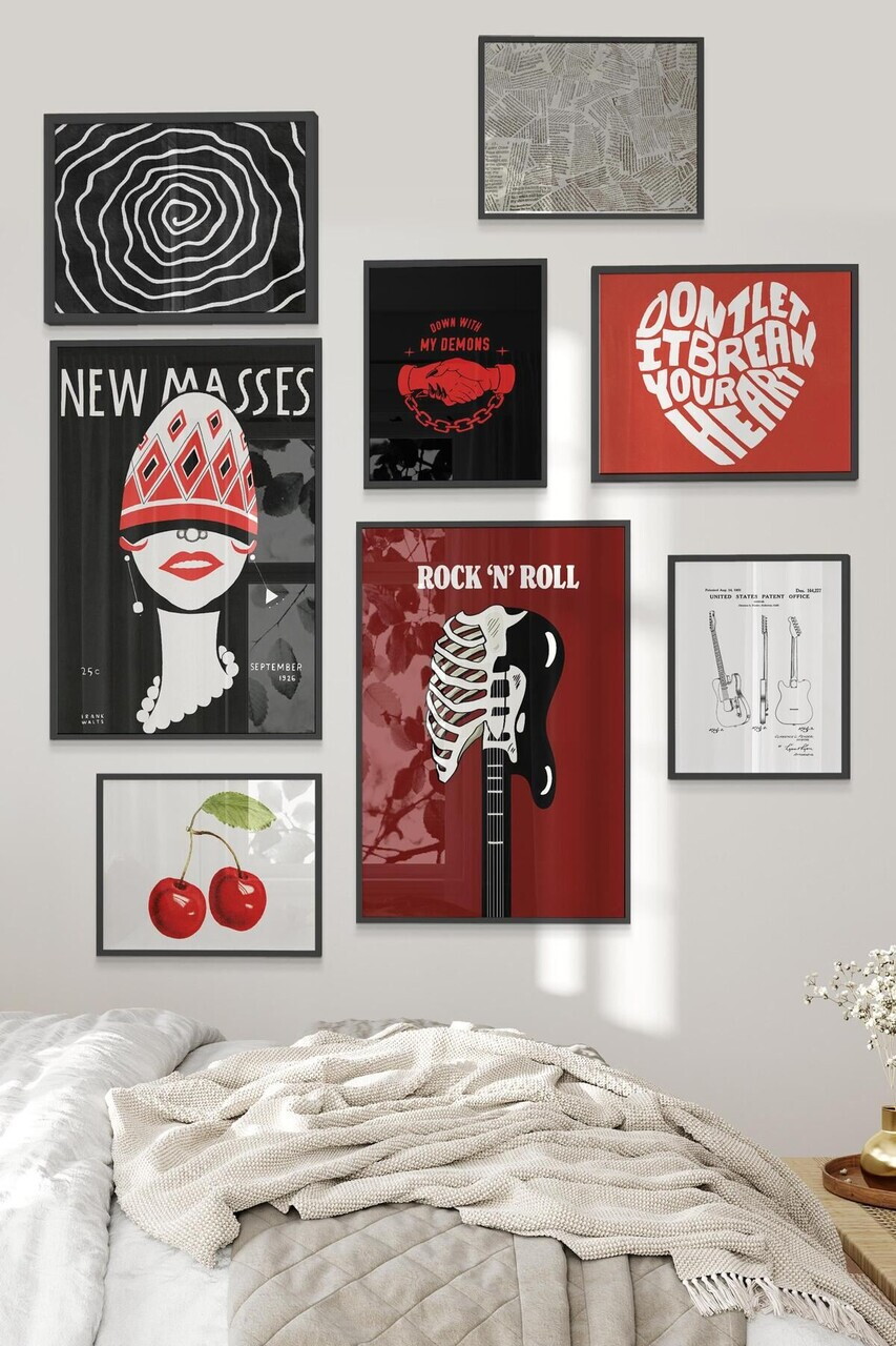 Tablou decorativ, Çgs-001-Black-Kck, Lemn masiv, Față: 100% PVC STICLĂ, Multicolor - view 2