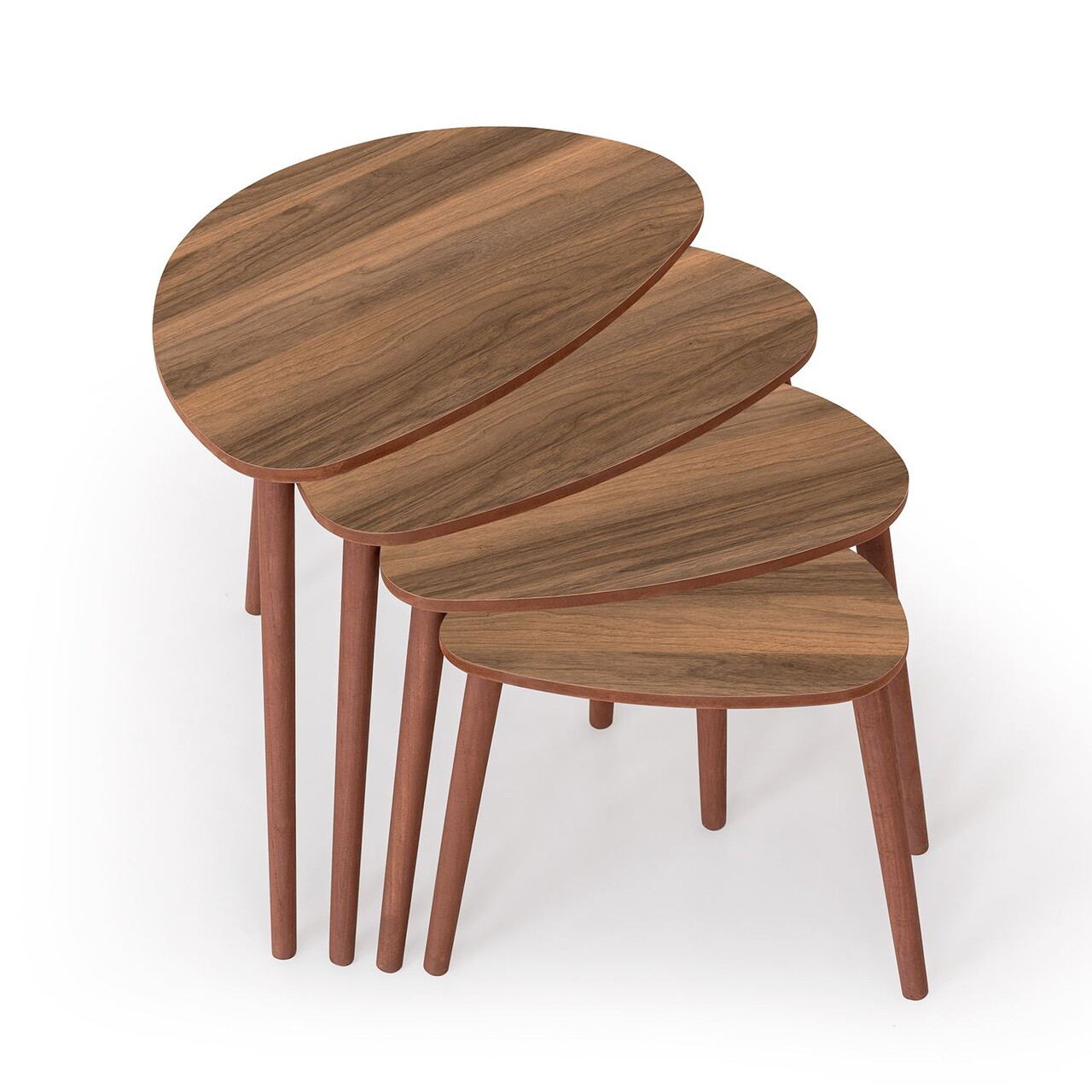 Set masute Nesting 4 piese, Hanah Home, Nora, Maro - imagine 4