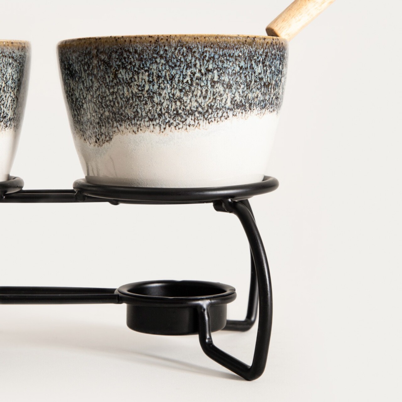 Set fondue 4 piese Lambi, Homla, 19x13 cm, ceramica/metal, multicolor - 2 | YEO