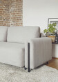 Canapea extensibila 3 locuri, ELTAP, SO-ARC-BL-03JAR, Arcadova, 244x97x97 cm, lemn/poliester, gri/negru