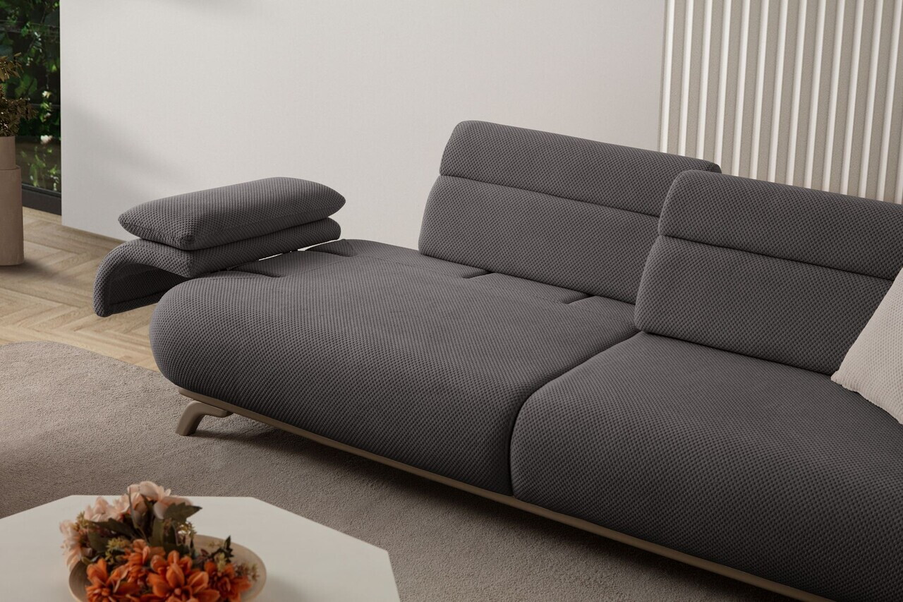 Canapea 3 locuri, Atelier del Sofa, 752EST1136, Lemn de carpen/PAL melaminat, Antracit - view 6