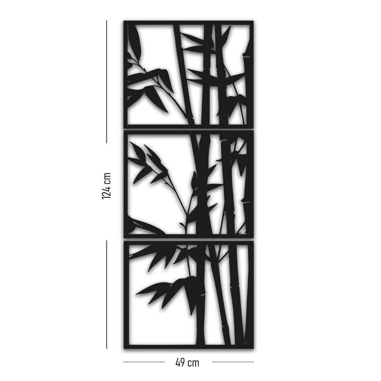 Decoratiune de perete, MT, Dimensiune: 49 x 40 cm (3 bucăți), Negru - view 3