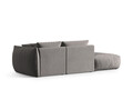 Canapea modulara 3 locuri cotiera stanga, Chris-184, Micadoni Home, 315x100x80 cm, catifea, gri