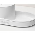 Set organizator chiuveta cu suport de uscare vase, Brabantia, SinkStyle Mineral, 75x13x15 cm, plastic/inox, alb
