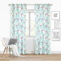 Draperie Zaslona Flamingo, Fashion Goods, 140x250, poliester, albastru deschis/roz