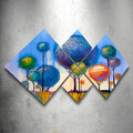 Set 4 tablouri decorative, 4MDF1113573101, MDF, Imprimat UV, Multicolor