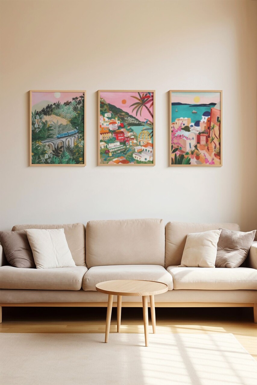 Set 3 tablouri decorative Ersy3Ham2 MDF Multicolor