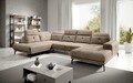 Coltar stanga 6 locuri ELTAP, LT-20NU, Bretan, 350x205x107 cm, lemn/poliester, maro deschis