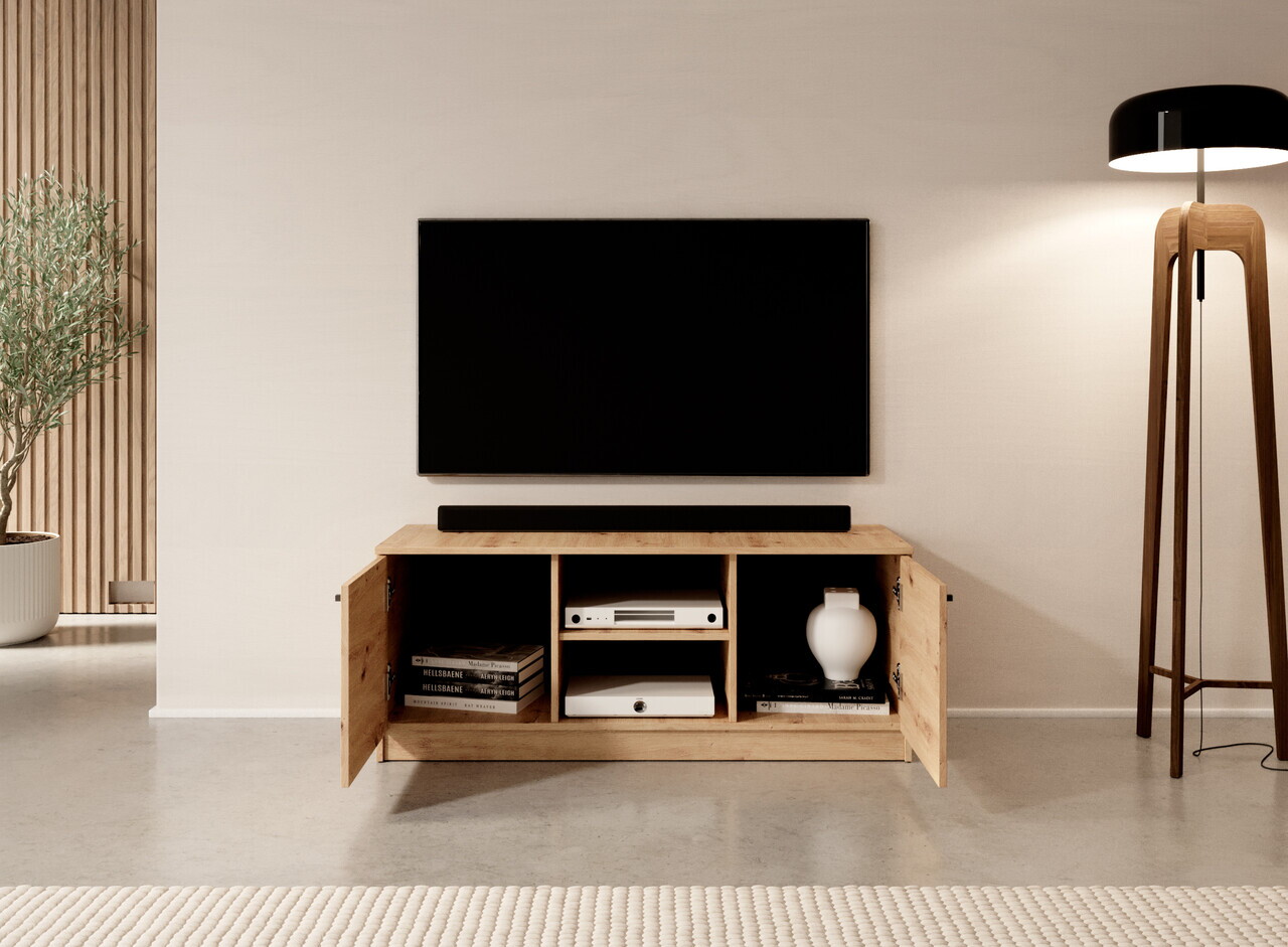 Comoda TV ADRK, Evi, 120x40x48.5 cm, PAL laminat, artisan — imaginea 2