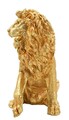 Figurina /sculptura decorativa Lion Shant, Mauro Ferretti, 45x29x55 cm, polirasina, auriu