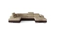 Coltar extensibil stanga 6 locuri ELTAP, Rod-16, Rodrigo, 345x202x90 cm, lemn/poliester, bej/maro inchis