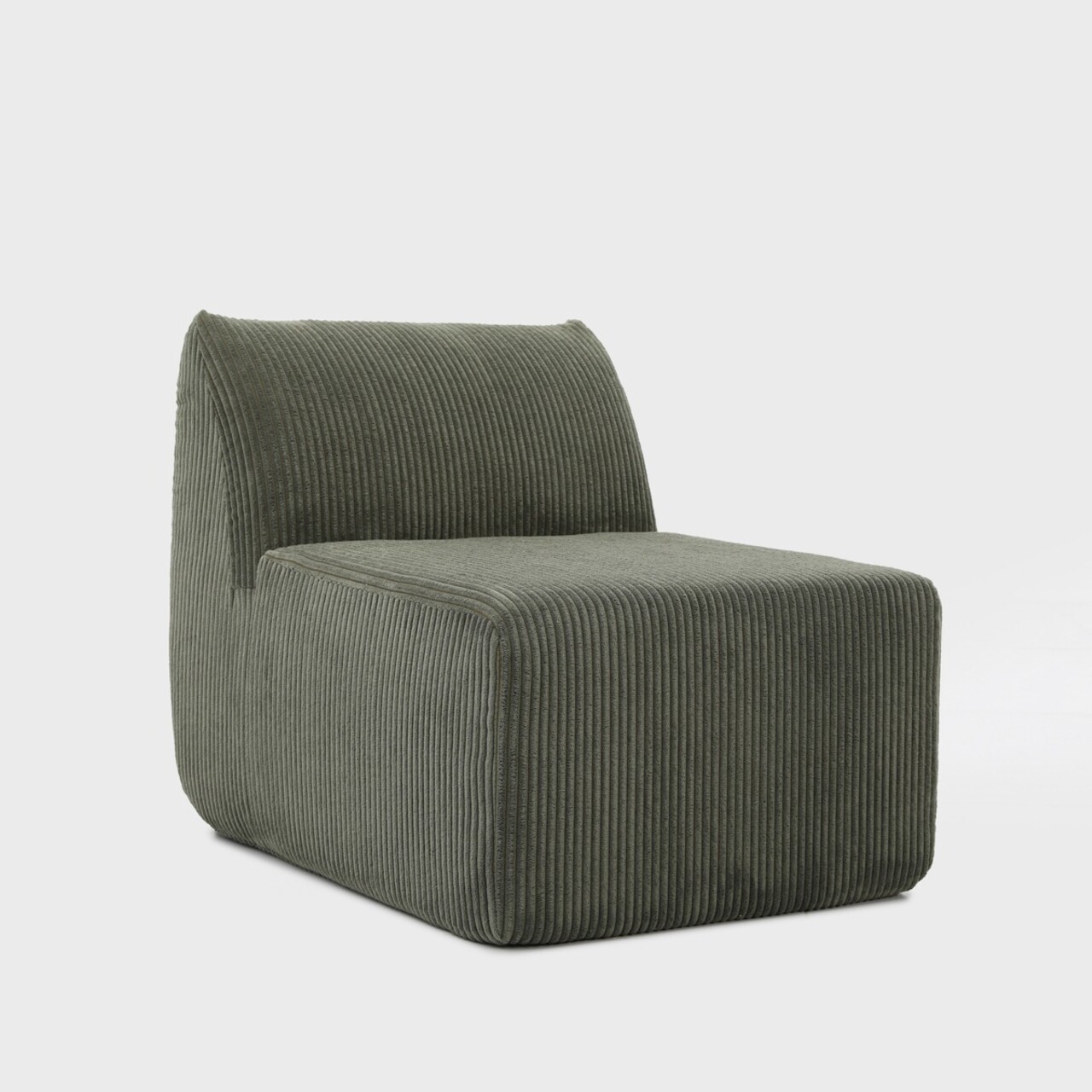 Fotoliu modular Svela Homla 80x59.5x62 cm catifea din poliester verde olive