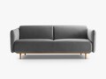 Canapea 2 locuri, Noomi-88, Micadoni Home, 162x94x75 cm, catifea, gri