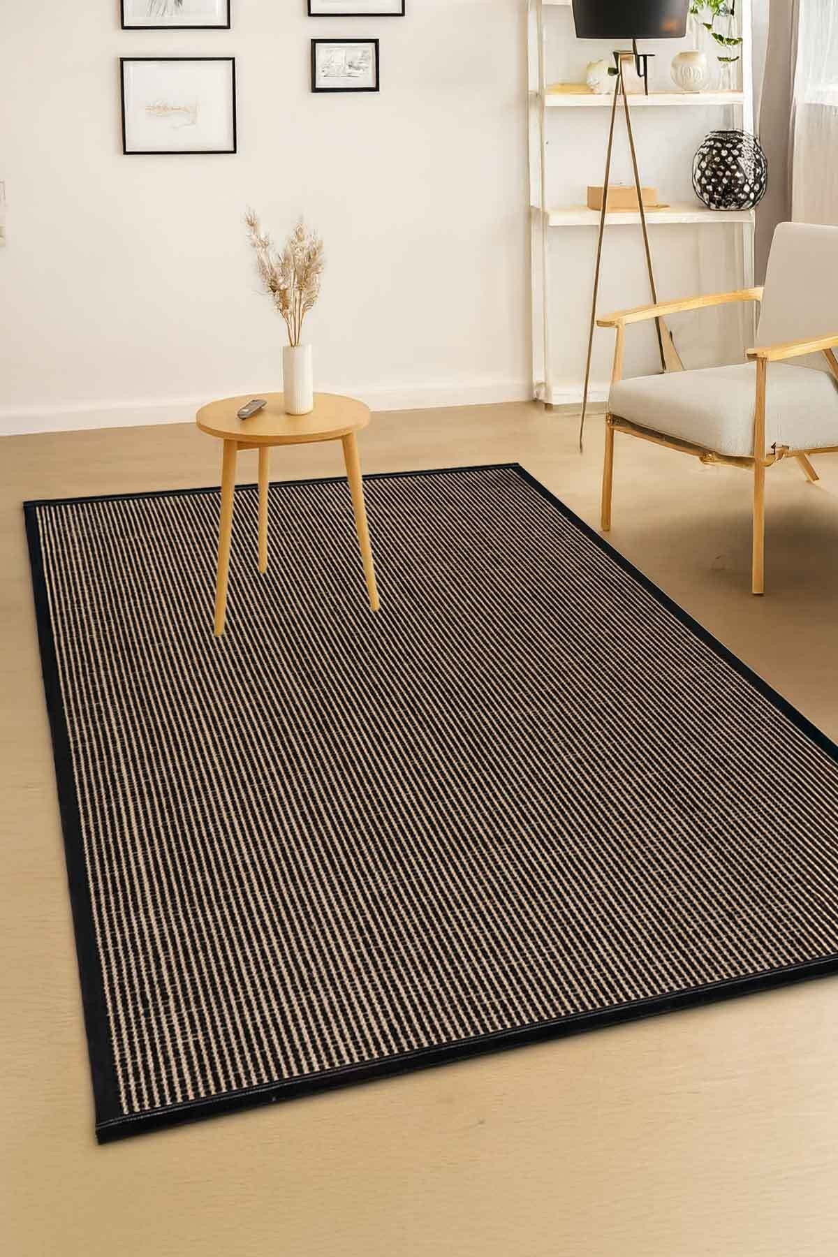 Covor, CLR-7371-HALI-2, 60x150 cm, Poliester, Negru