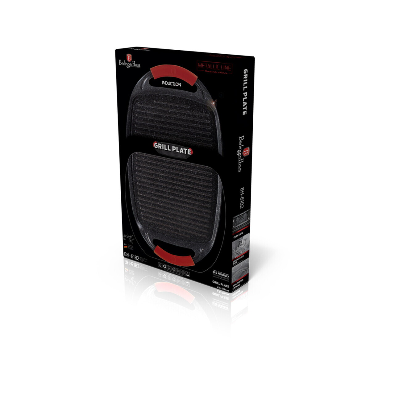 Tava grill Berlinger Haus, Burgundy, 47x29 cm, aluminiu forjat, rosu - imagine 13
