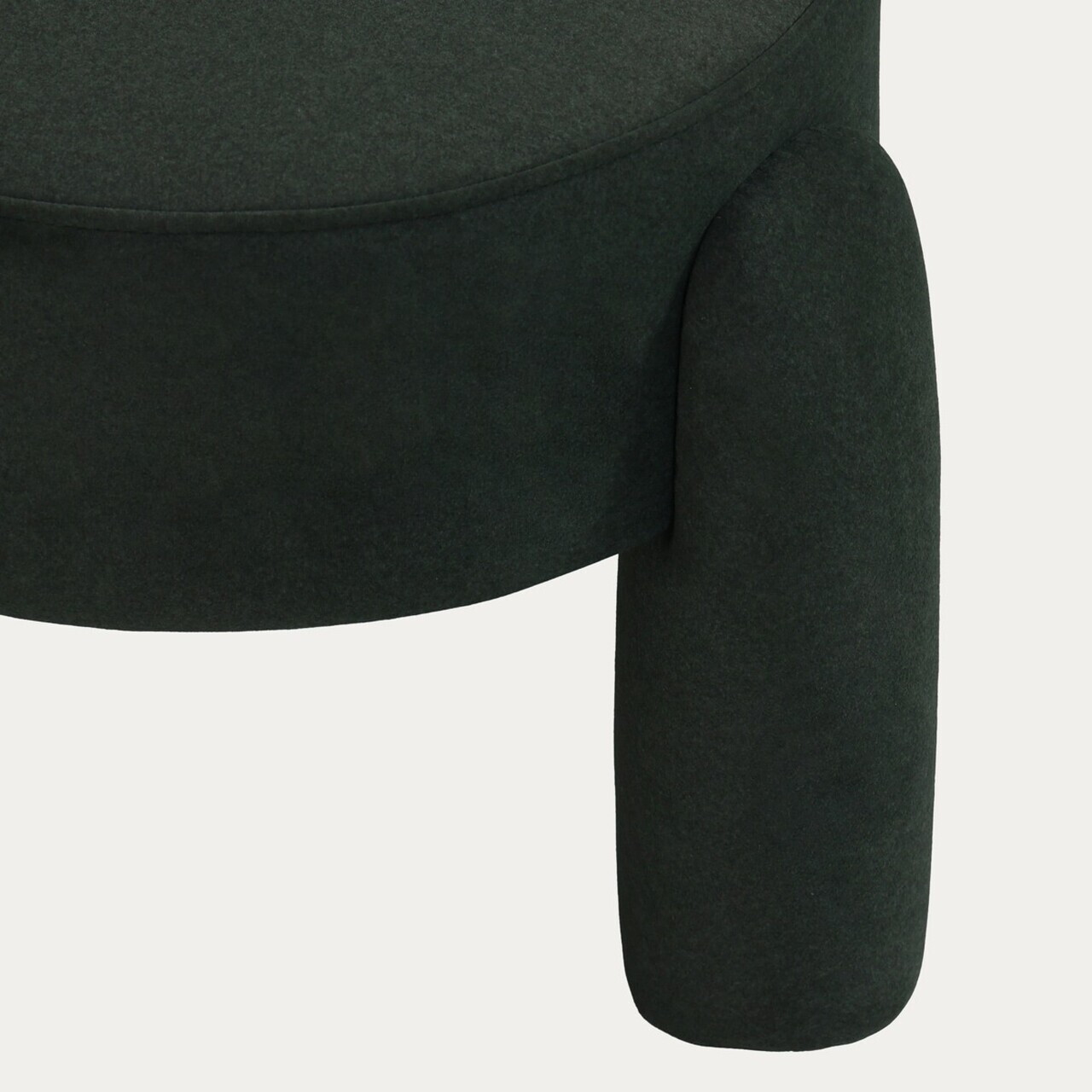 Taburet Ollera, Homla, 46.5x41 cm, MDF/poliester, verde inchis - view 4