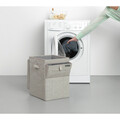 Cos de rufe stivuibil, Brabantia, Linn, 35 L, 37x32x44.5 cm, textil, gri