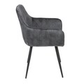 Scaun Satori, Homla, 62x58x79 cm, poliester/metal/MDF, gri inchis