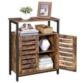 Bufet inferior cu 2 usi si raft, Vasagle, 70 x 30 x 80 cm, fier/PAL, maro rustic