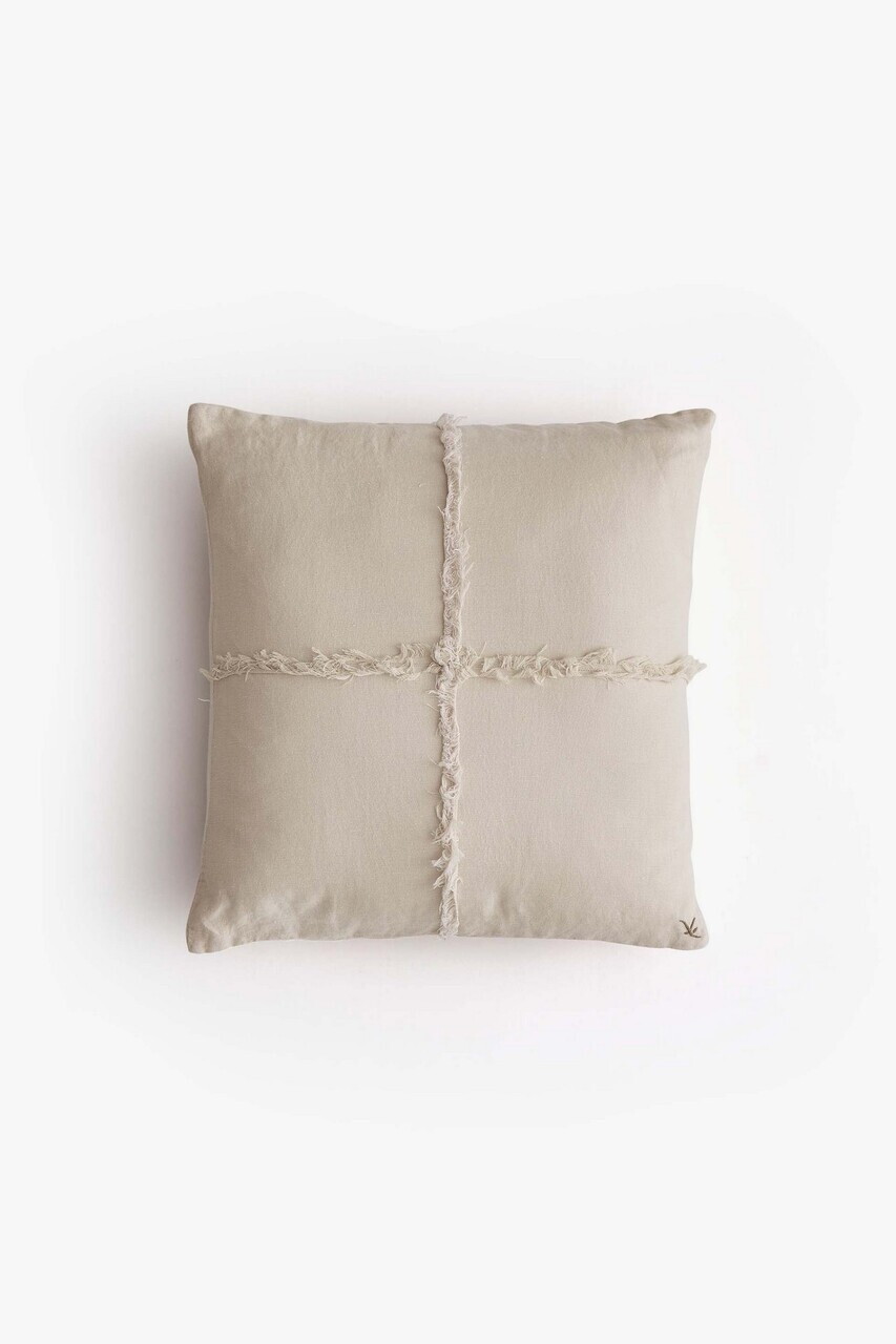 Husa de perna, April, 45x45 cm, FIBRE NATURALE, Bej — imaginea 3