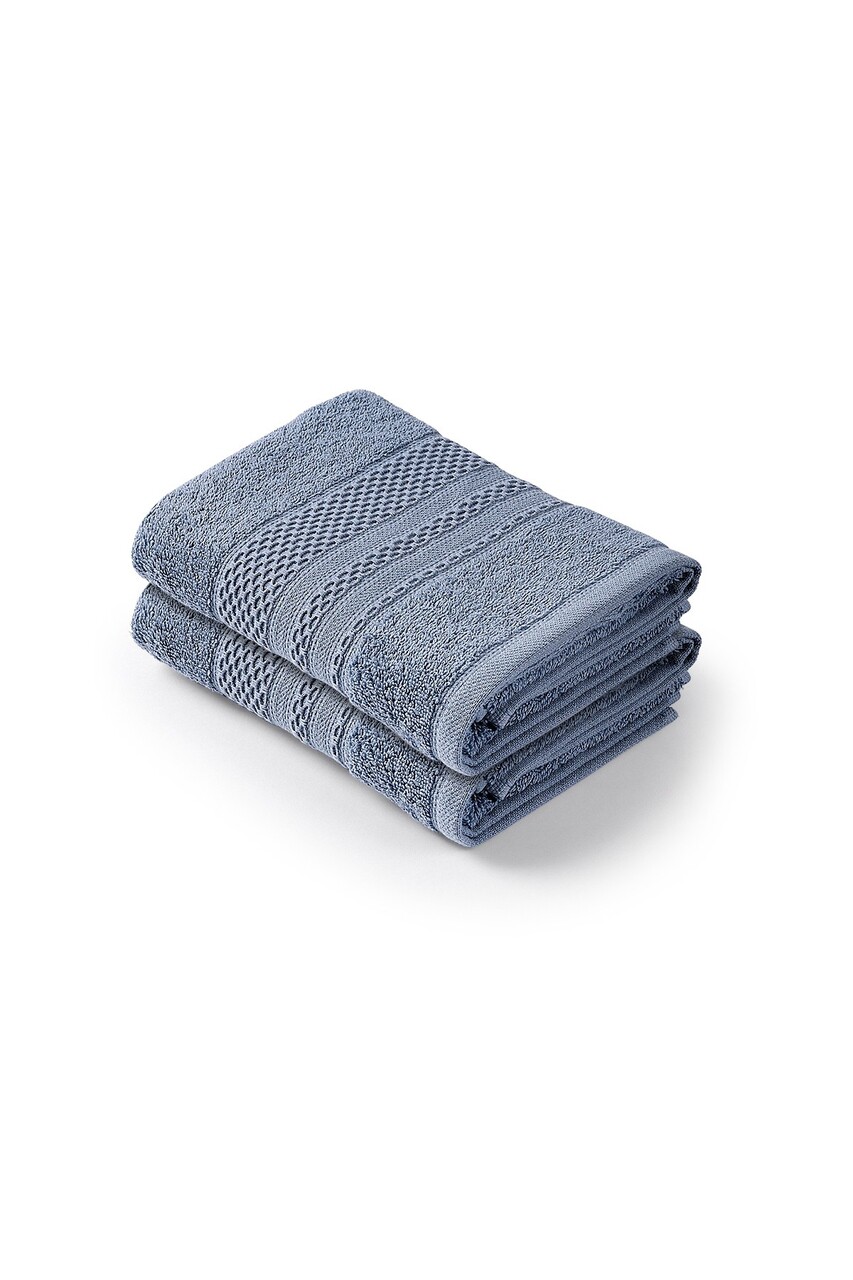 Set prosoape de baie, Whitney, Piramit, Bumbac, Albastru indigo