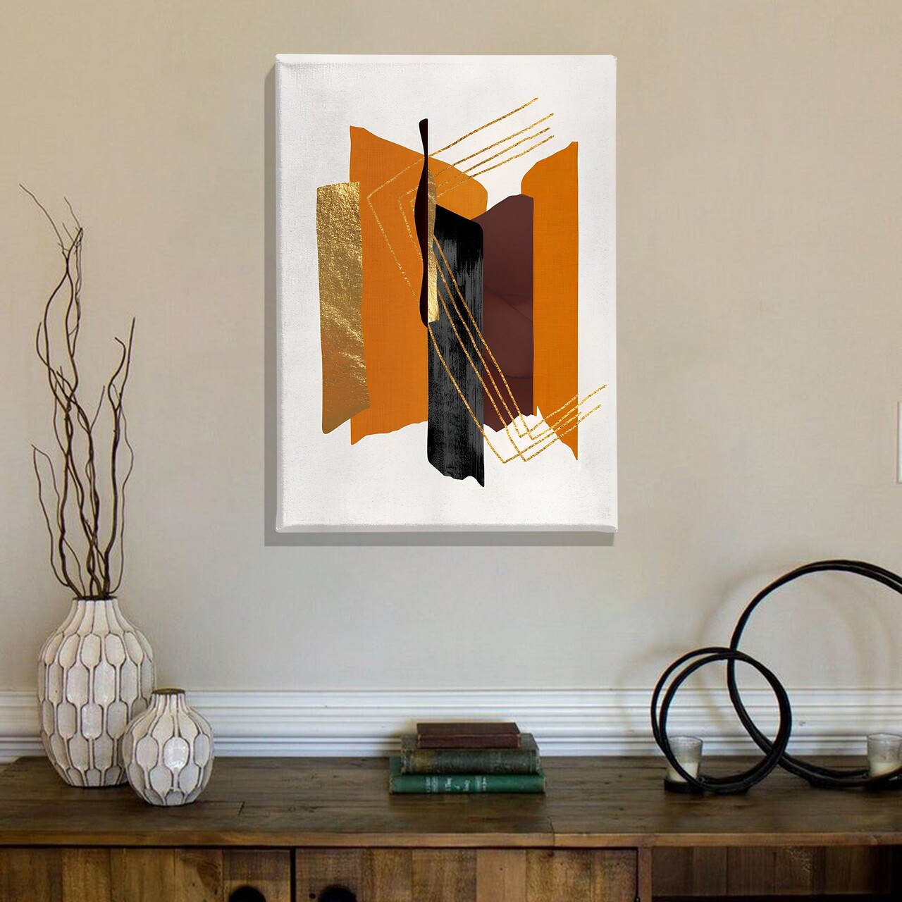 Tablou decorativ ASR_CNV25-16 Cadru: 100% lemn (Grosime: 2 x 3 cm) Multicolor