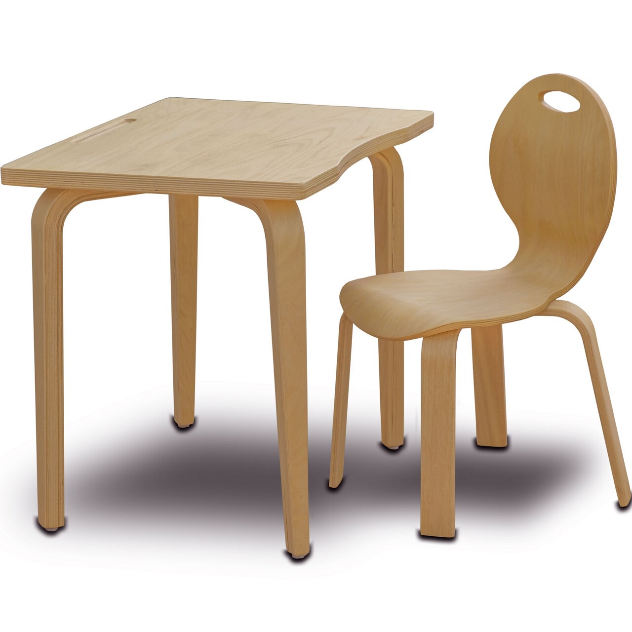 Set Masa si Scaune, Sweetie, Pearl Table Set, 100% LEMN DE FAG, Natural