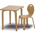 Set masa si scaune 3 piese, Sweetie, Pearl Table Set, Lemn, Natural