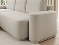 Coltar extensibil stanga 4 locuri ELTAP, Aurumm, 285x180x92 cm, lemn/poliester, alb murdar