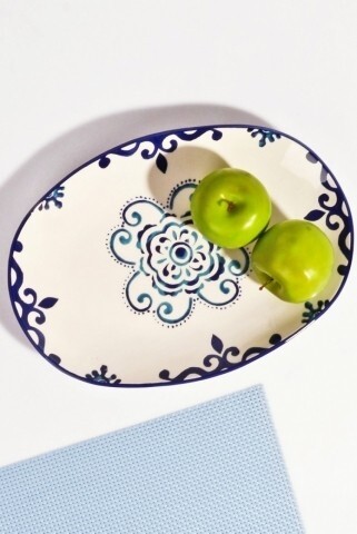 Platou Kosova, Blue, ceramica, 25.5x36x4 cm