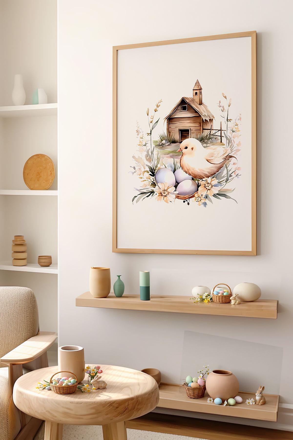 Tablou decorativ, Arteastermodel65-5070, MDF, Multicolor