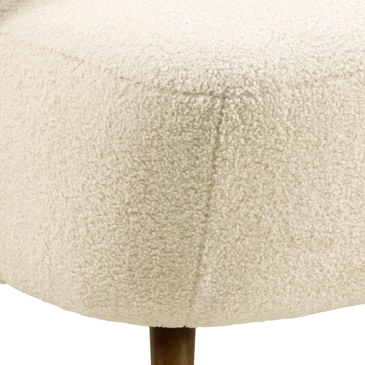 Fotoliu Crosby, Actona, 76x73x82 cm, plus teddy/lemn de cauciuc, crem - view 2