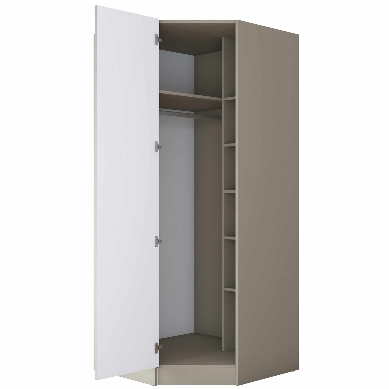 Dulap pentru haine, Hanah Home, BA311, 91x210x57.5 cm, Gresie — imaginea 6