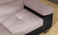 Coltar extensibil stanga 4 locuri, ELTAP, Anton, 272x203x85 cm, lemn/poliester, roz/negru
