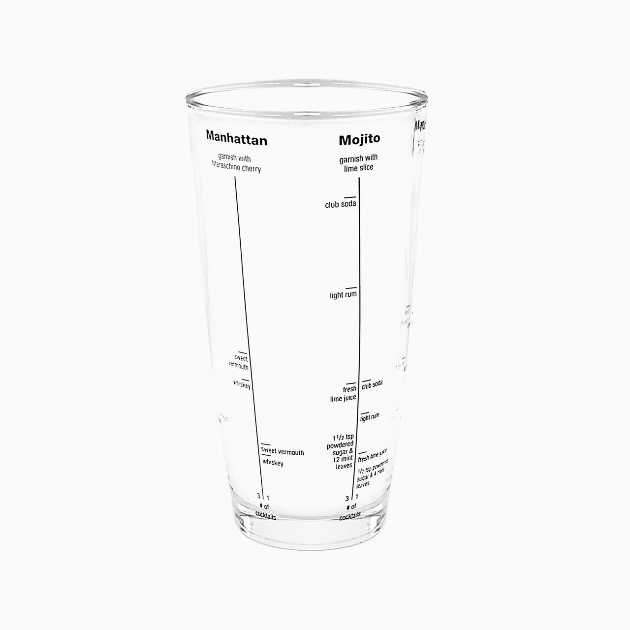 Shaker cocktail, cu retete, sticla, 700 ml - Zokura - imagine 3