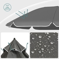Umbrela pentru terasa, gradina, plaja, Songmics, D160 cm,  protectie solara UPF 50+, gri