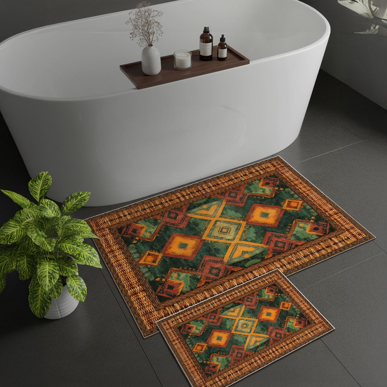 Set covorase de baie, L'essentiel Maison, Asr16, Verde - view 2