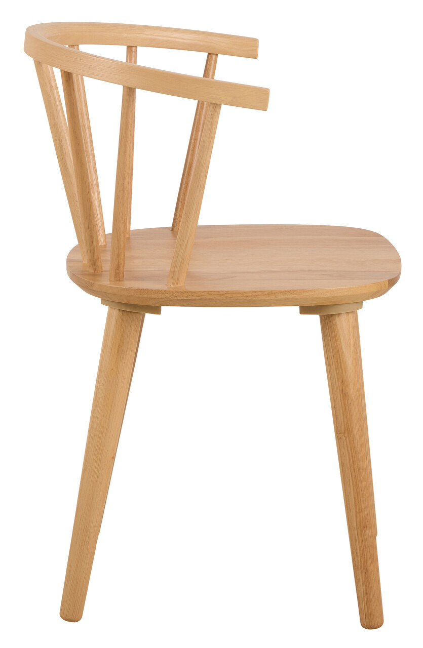 Scaun Ida, Actona, 51.5x51x75 cm, lemn de cauciuc, stejar mat patinat - view 4