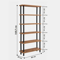 Corp biblioteca, Dora, Gala, 80x168.5x28 cm, Negru / Pin Atlantic